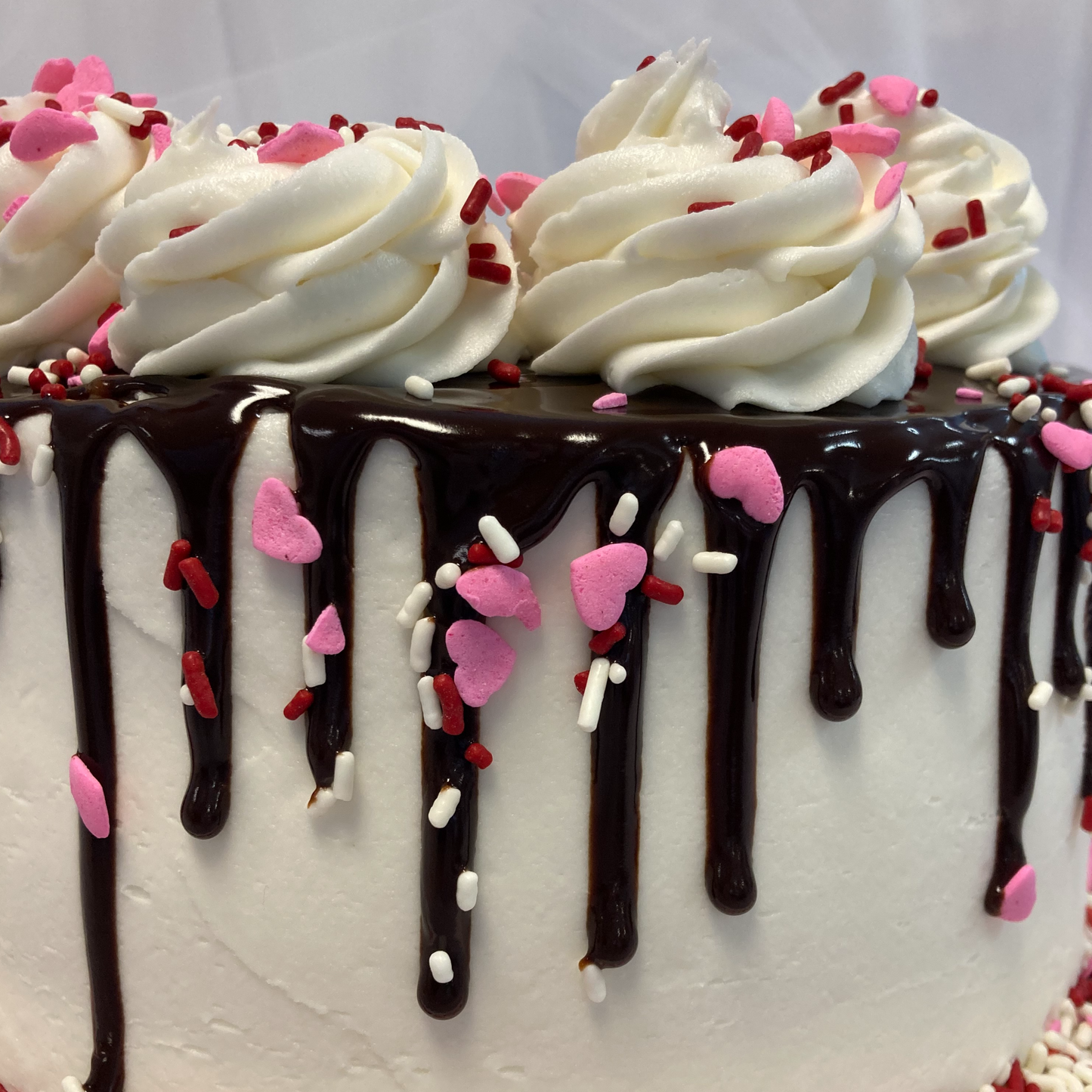 Valentine's Day Drip Cake