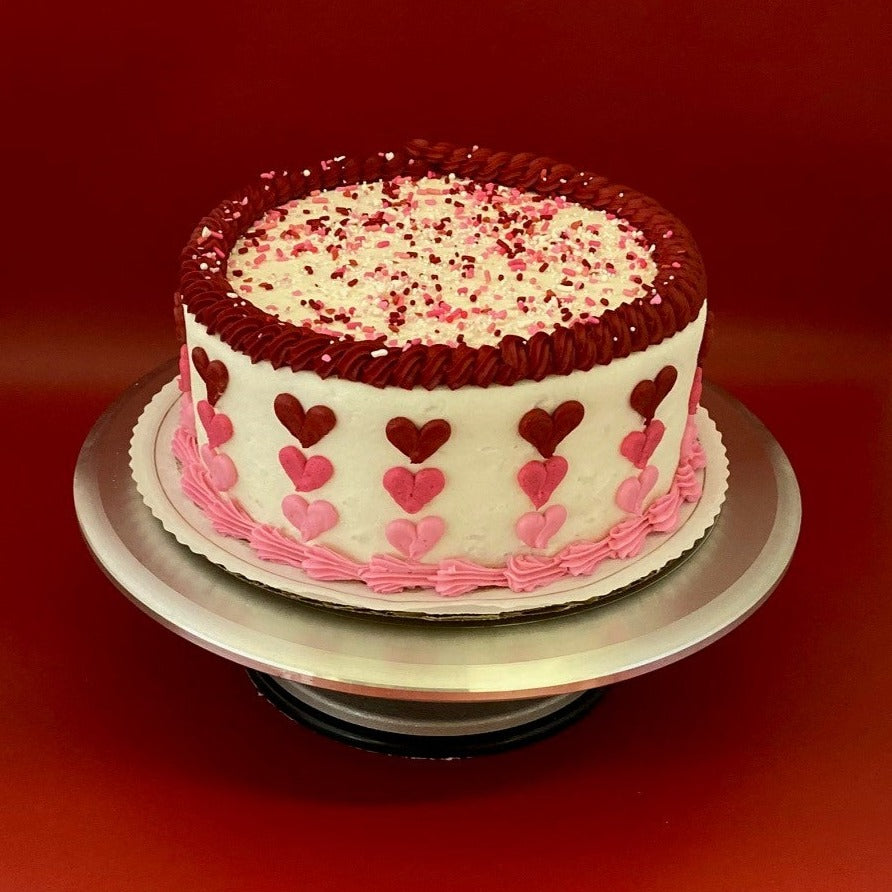 Cherry Chip Valentine Cake