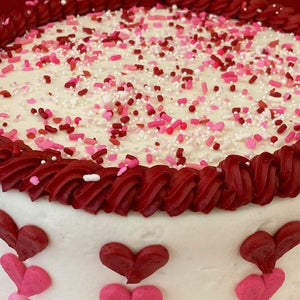 Cherry Chip Valentine Cake