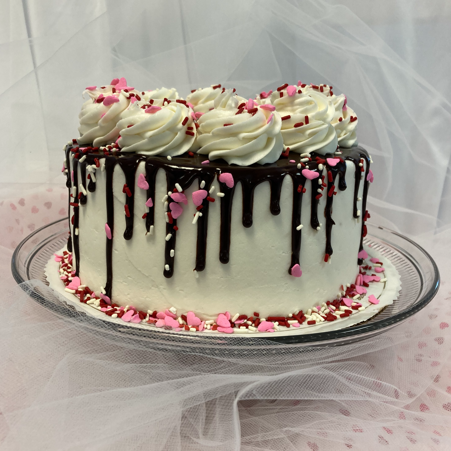 Valentine's Day Drip Cake