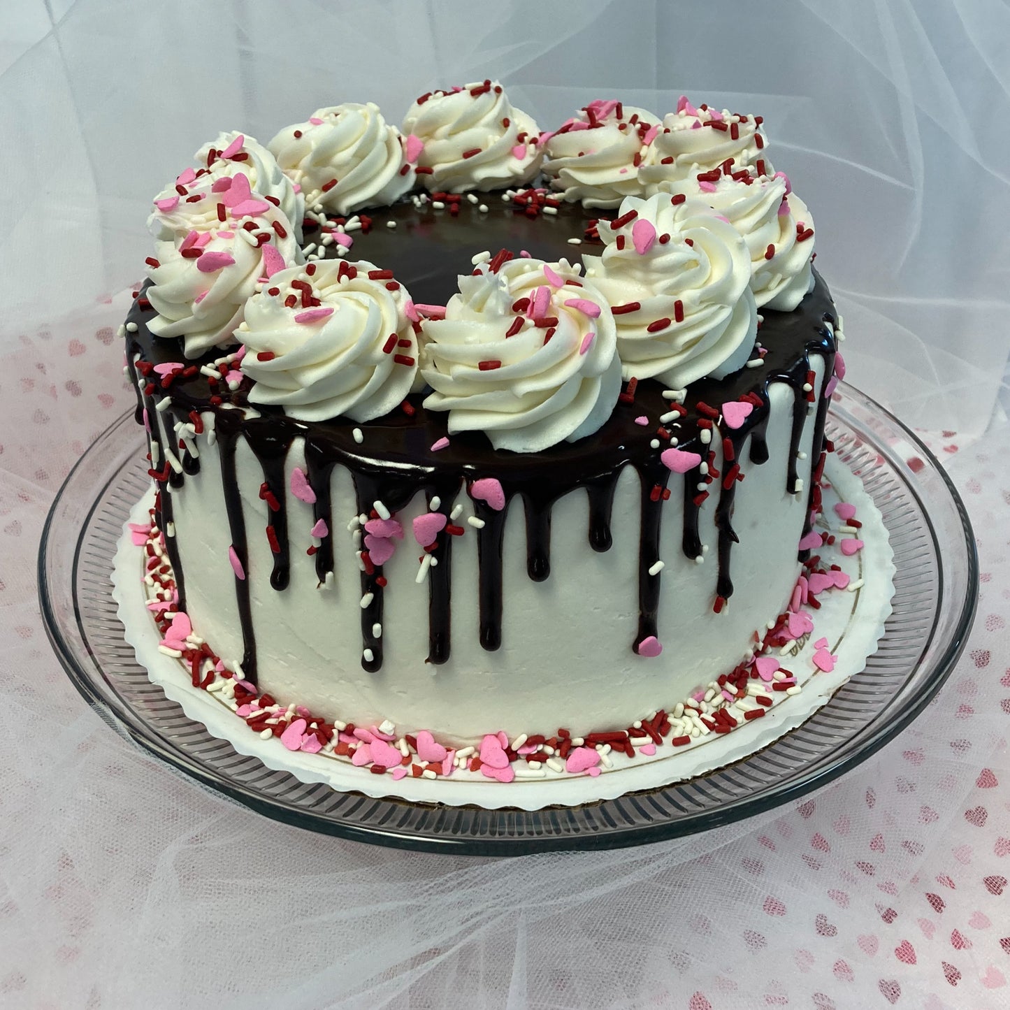 Valentine's Day Drip Cake