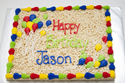 1/2 Sheet Decorated Rice Krispies Treat