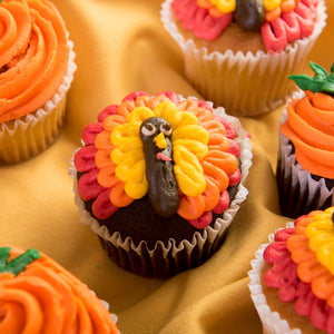 Turkey and Pumpkin Cupcakes